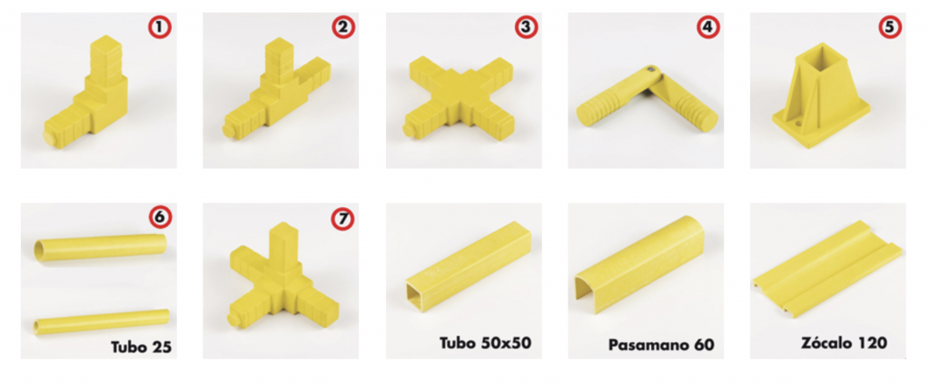 Accesorios barandilla tubo reondo